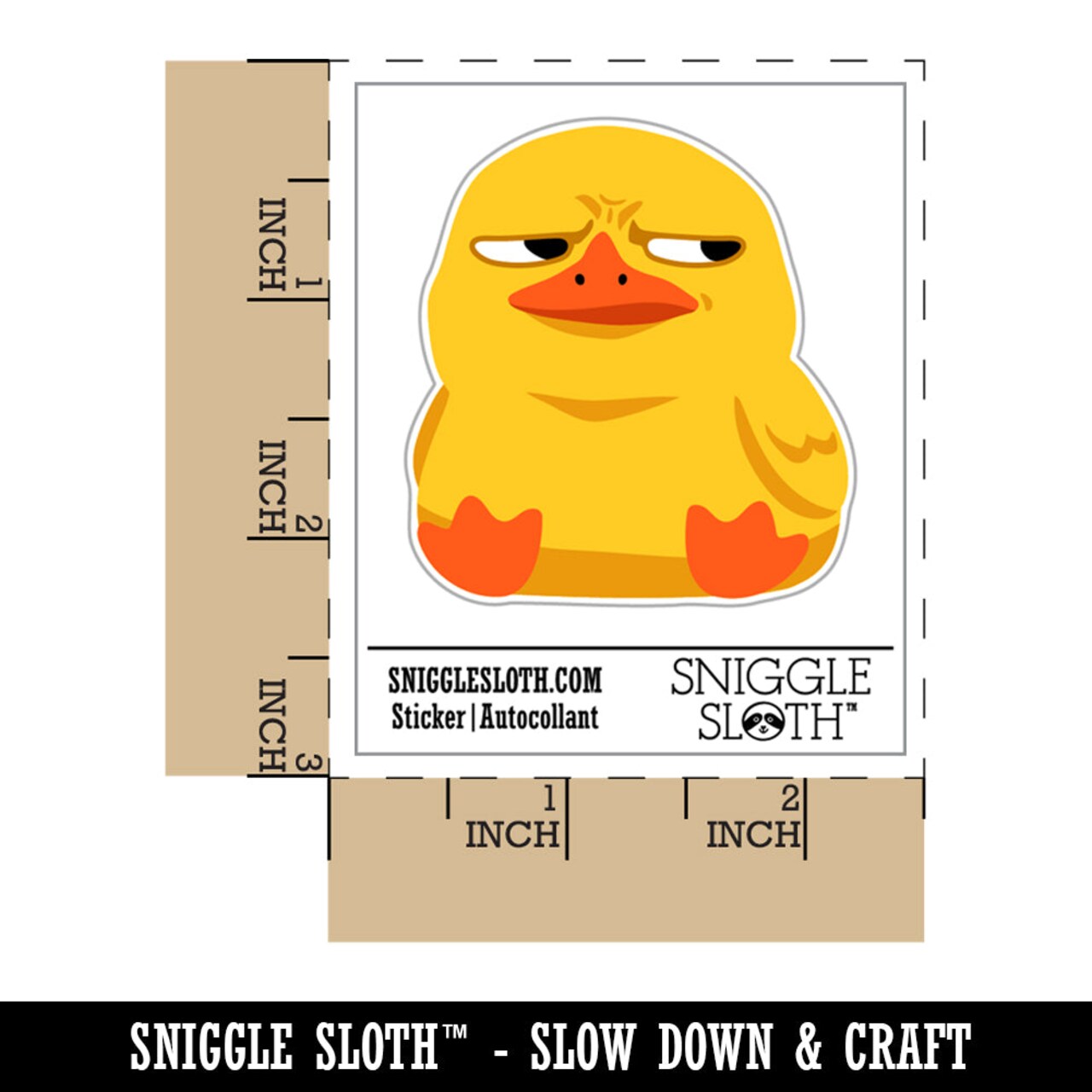 Suspicious Duck Bombastic Side Eye Waterproof Vinyl Phone Tablet Laptop Water Bottle Sticker Set - 5 Pack